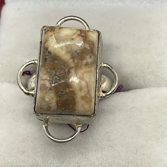 Jasper 925 Silver Ring - Picture 1 of 4